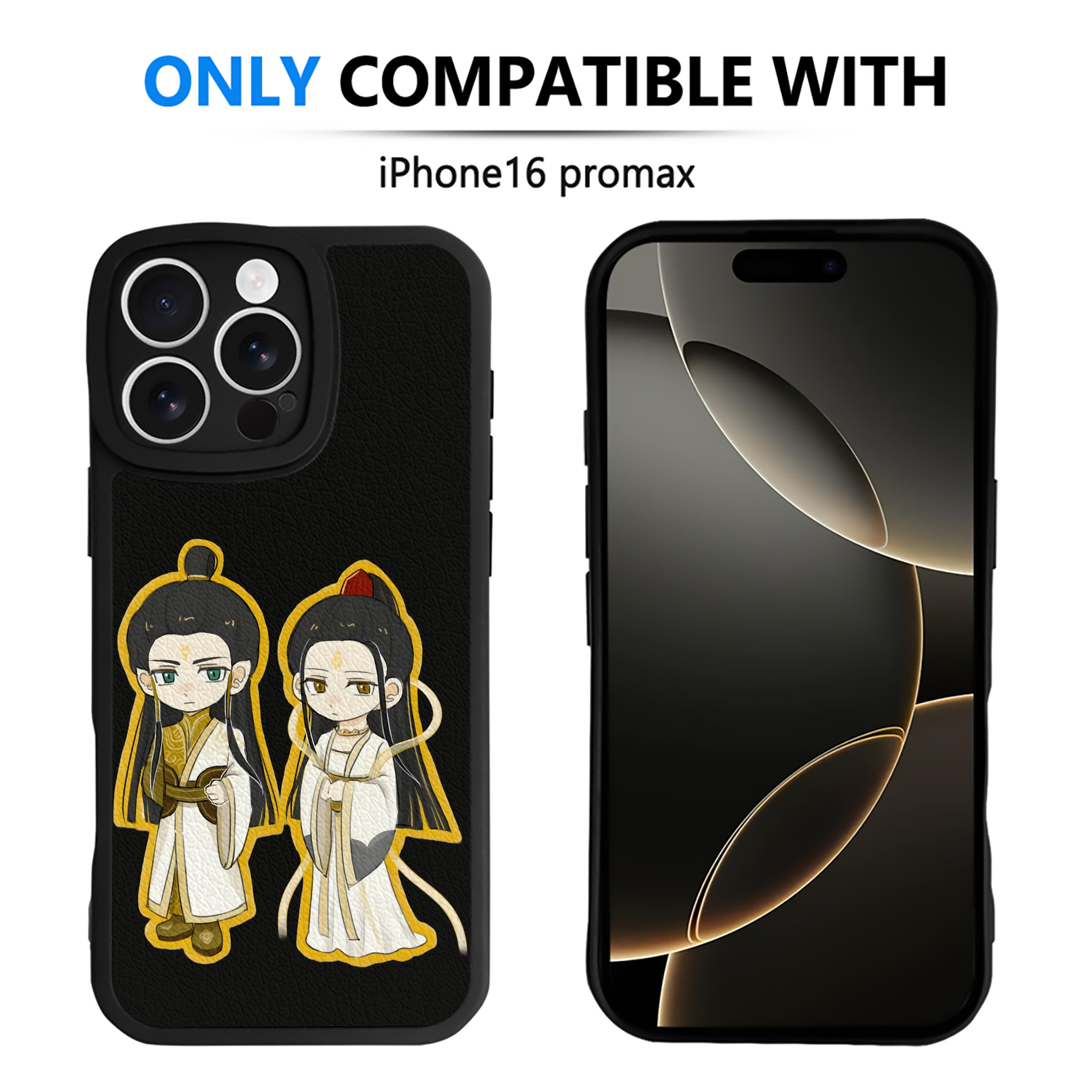 （画像用） Ne Zha 2 ナタ 魔童の大暴れ 【iPhone 16シリーズ対応】シリコンスマホケース（レザー調） 材質：シリコン